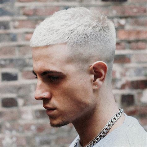 bleached hair buzz cut|bleached buzz cut hair men.